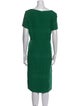 Oscar de la Renta Scoop Neck Knee-Length Dress
