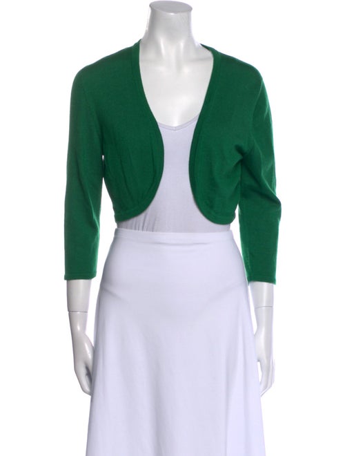 Oscar de la Renta Cashmere Open Front Sweater