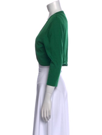 Oscar de la Renta Cashmere Open Front Sweater