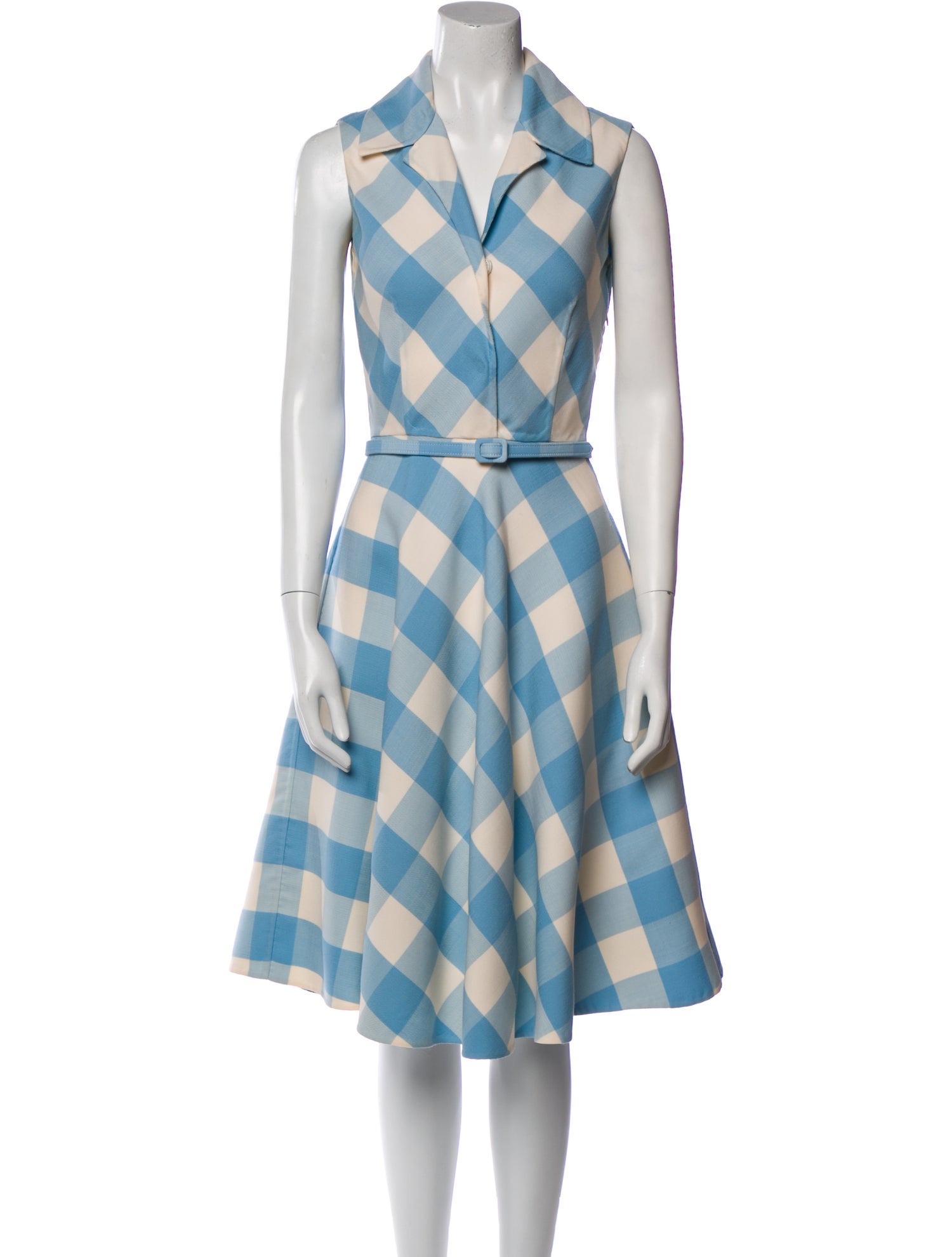 Oscar de la Renta Virgin Wool Midi Length Dress