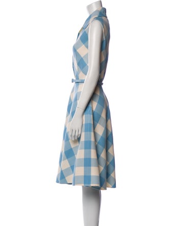 Oscar de la Renta Virgin Wool Midi Length Dress