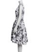Oscar de la Renta Floral Print Knee-Length Dress