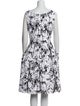 Oscar de la Renta Floral Print Knee-Length Dress