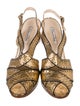 Oscar de la Renta Snakeskin Slingback Sandals