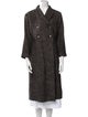 Oscar de la Renta Virgin Wool Tweed Pattern Coat
