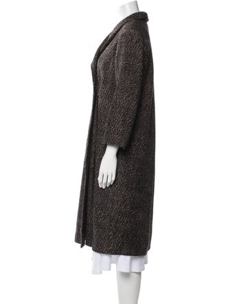 Oscar de la Renta Virgin Wool Tweed Pattern Coat