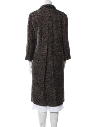 Oscar de la Renta Virgin Wool Tweed Pattern Coat