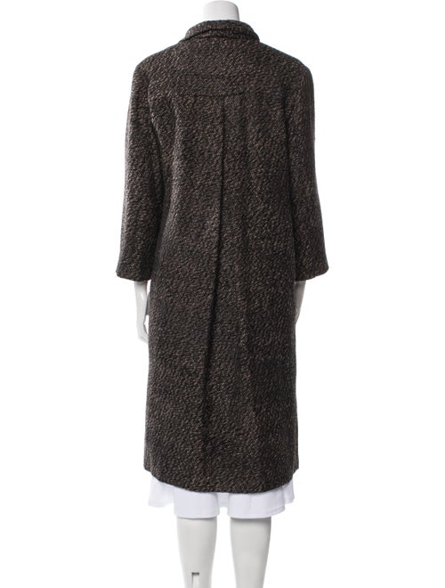 Oscar de la Renta Virgin Wool Tweed Pattern Coat