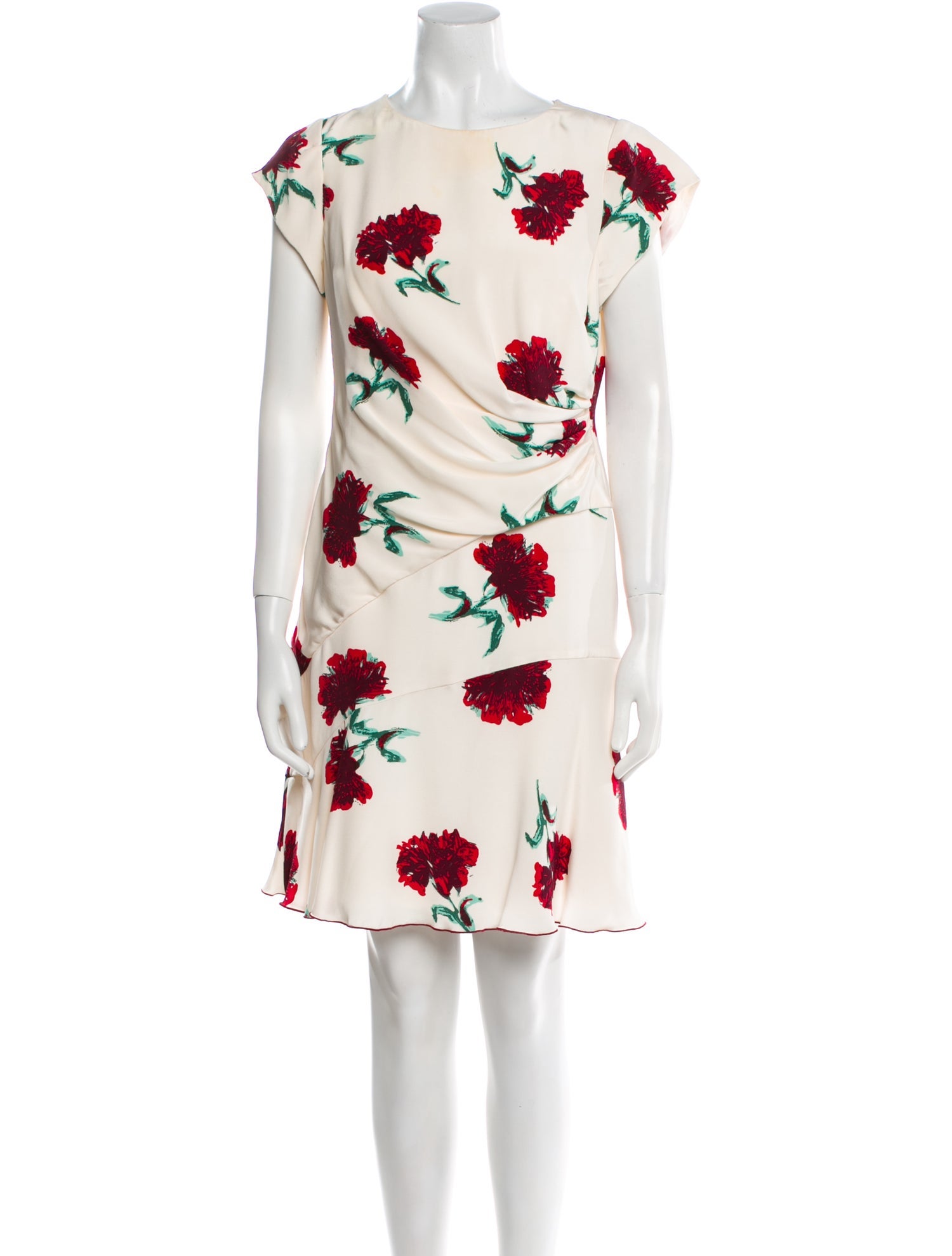 Oscar de la Renta Silk Knee-Length Dress