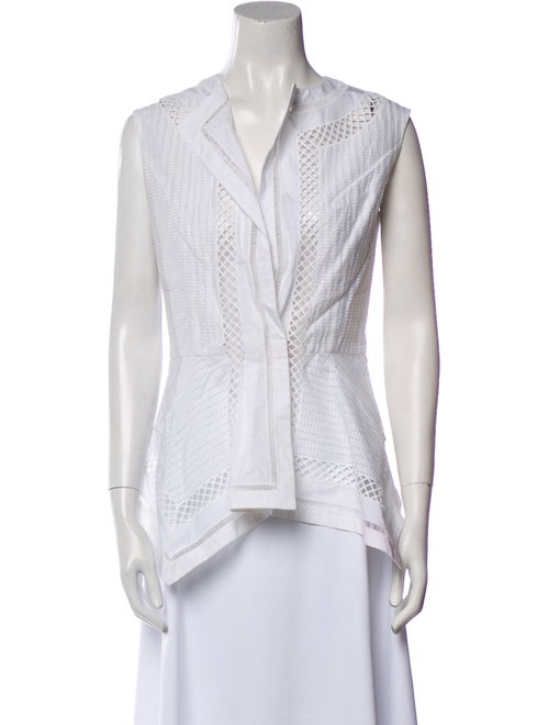 Oscar de la Renta V-Neck Sleeveless Tunic