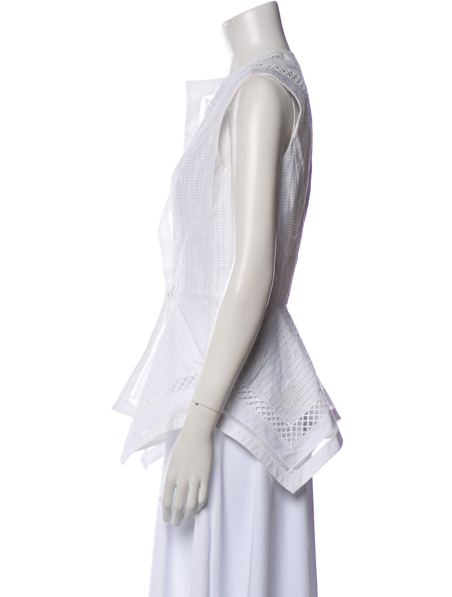Oscar de la Renta V-Neck Sleeveless Tunic