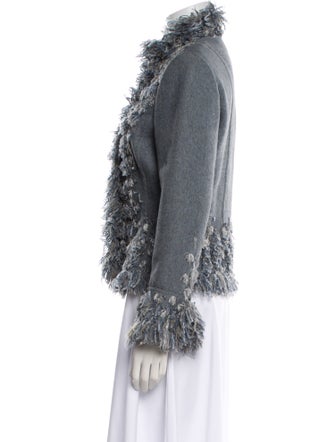 Oscar de la Renta Cashmere Tweed Pattern Evening Jacket