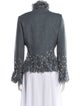 Oscar de la Renta Cashmere Tweed Pattern Evening Jacket