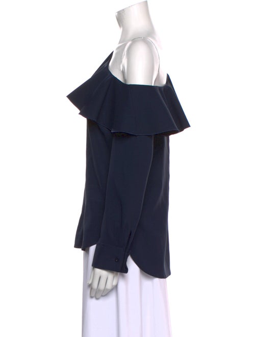 Oscar de la Renta Silk Asymmetrical Blouse