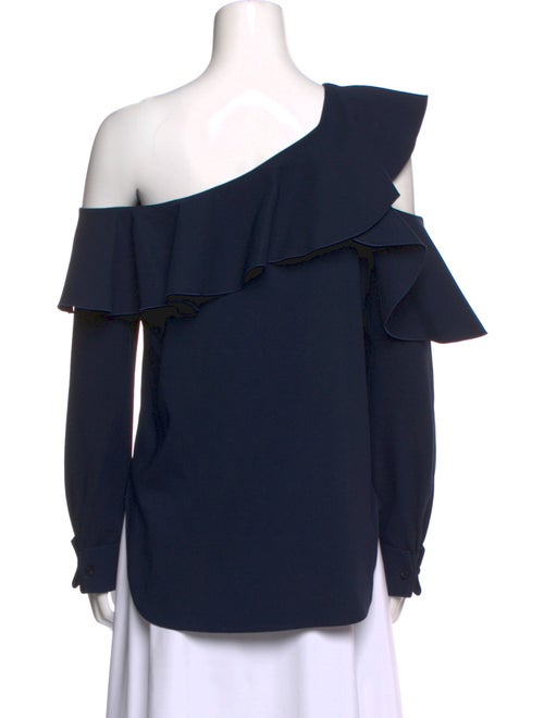 Oscar de la Renta Silk Asymmetrical Blouse
