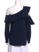 Oscar de la Renta Silk Asymmetrical Blouse
