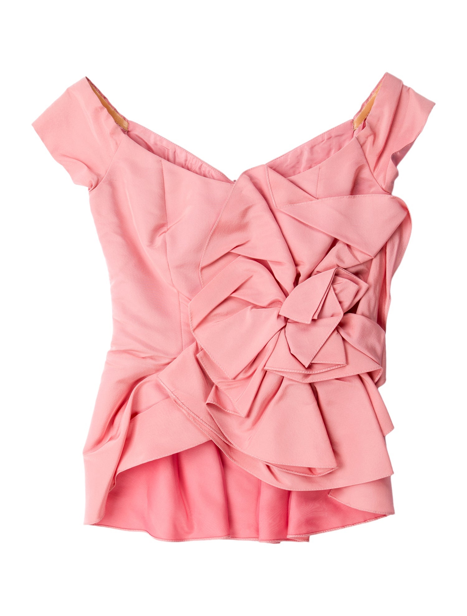 Oscar de la Renta Silk Cowl Neck Blouse w/ Tags