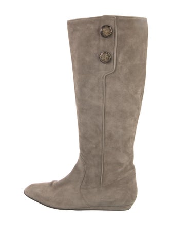 Oscar de la Renta Suede Riding Boots