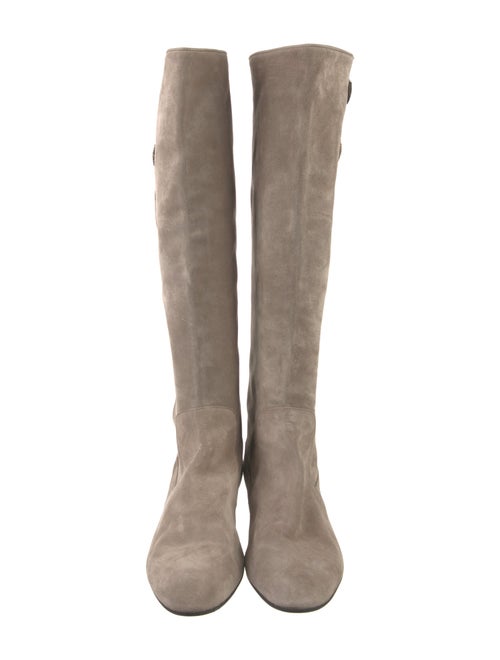 Oscar de la Renta Suede Riding Boots