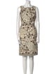 Oscar de la Renta Linen Knee-Length Dress