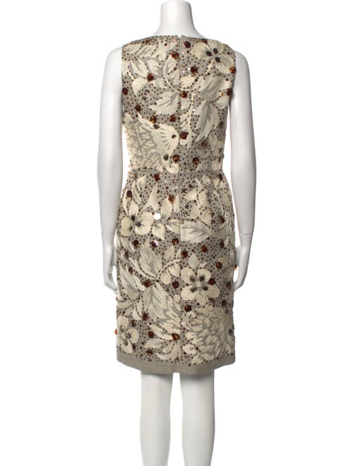 Oscar de la Renta Linen Knee-Length Dress