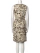 Oscar de la Renta Linen Knee-Length Dress