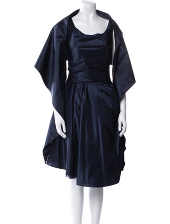 Oscar de la Renta Silk Knee-Length Dress
