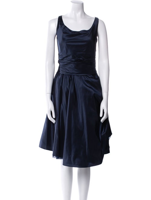 Oscar de la Renta Silk Knee-Length Dress