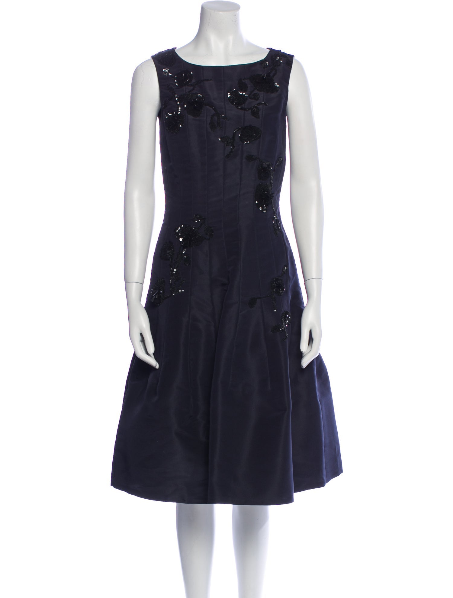Oscar de la Renta Silk Midi Length Dress w/ Tags