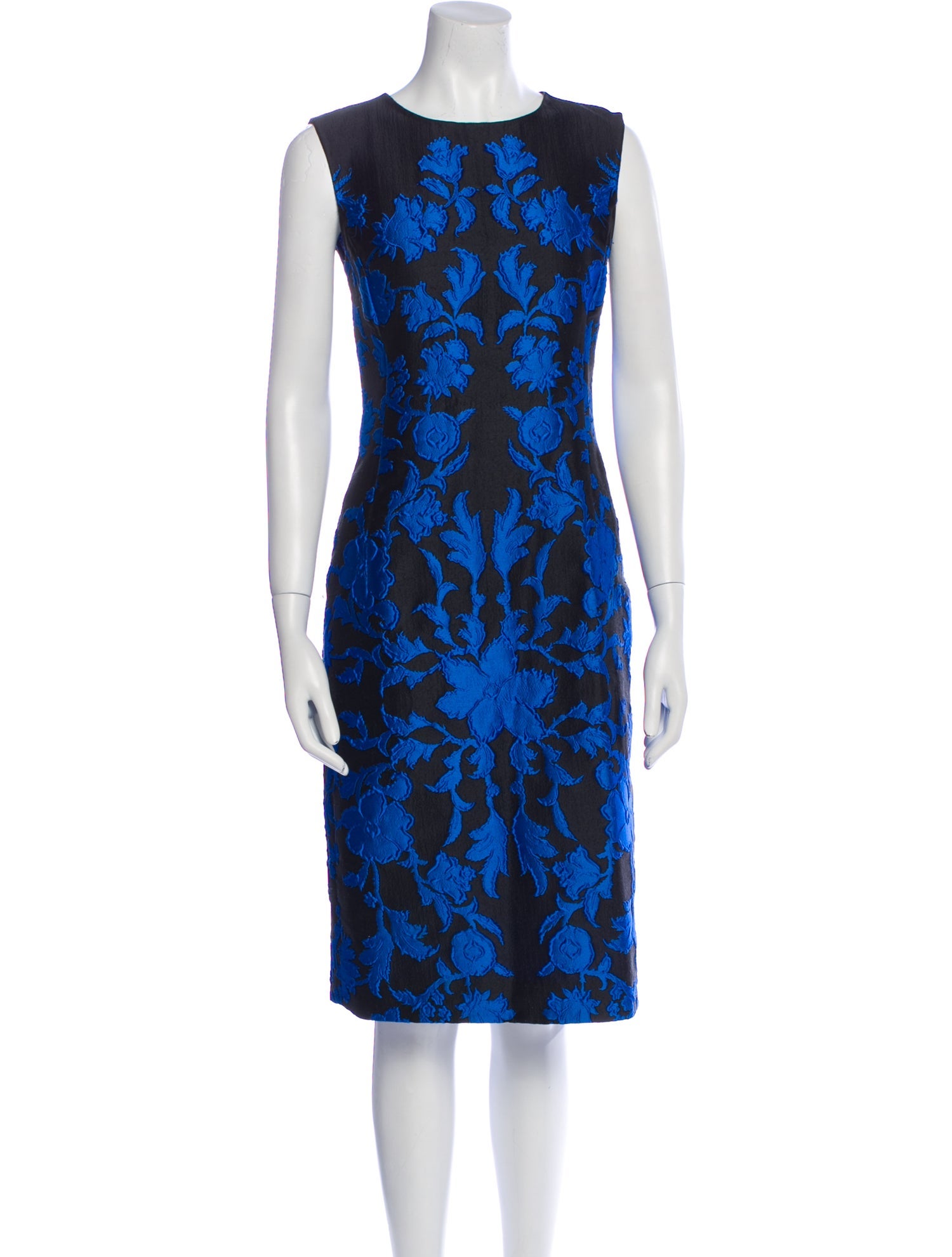 Oscar de la Renta Floral Print Midi Length Dress w/ Tags