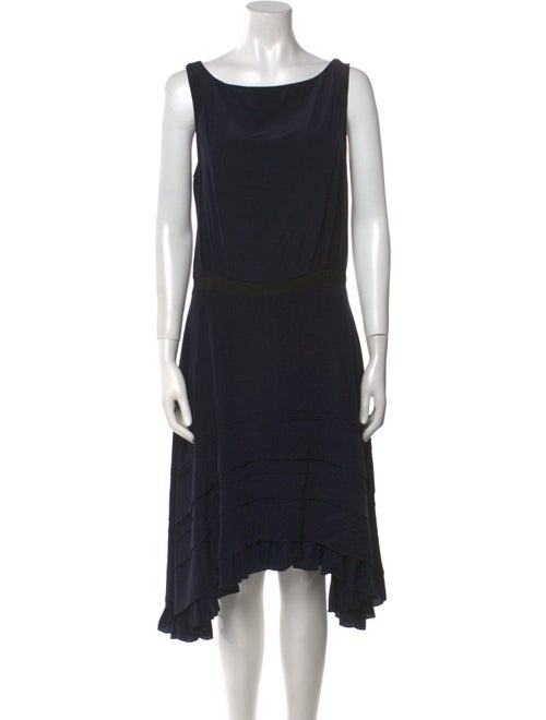 Oscar de la Renta Silk Midi Length Dress