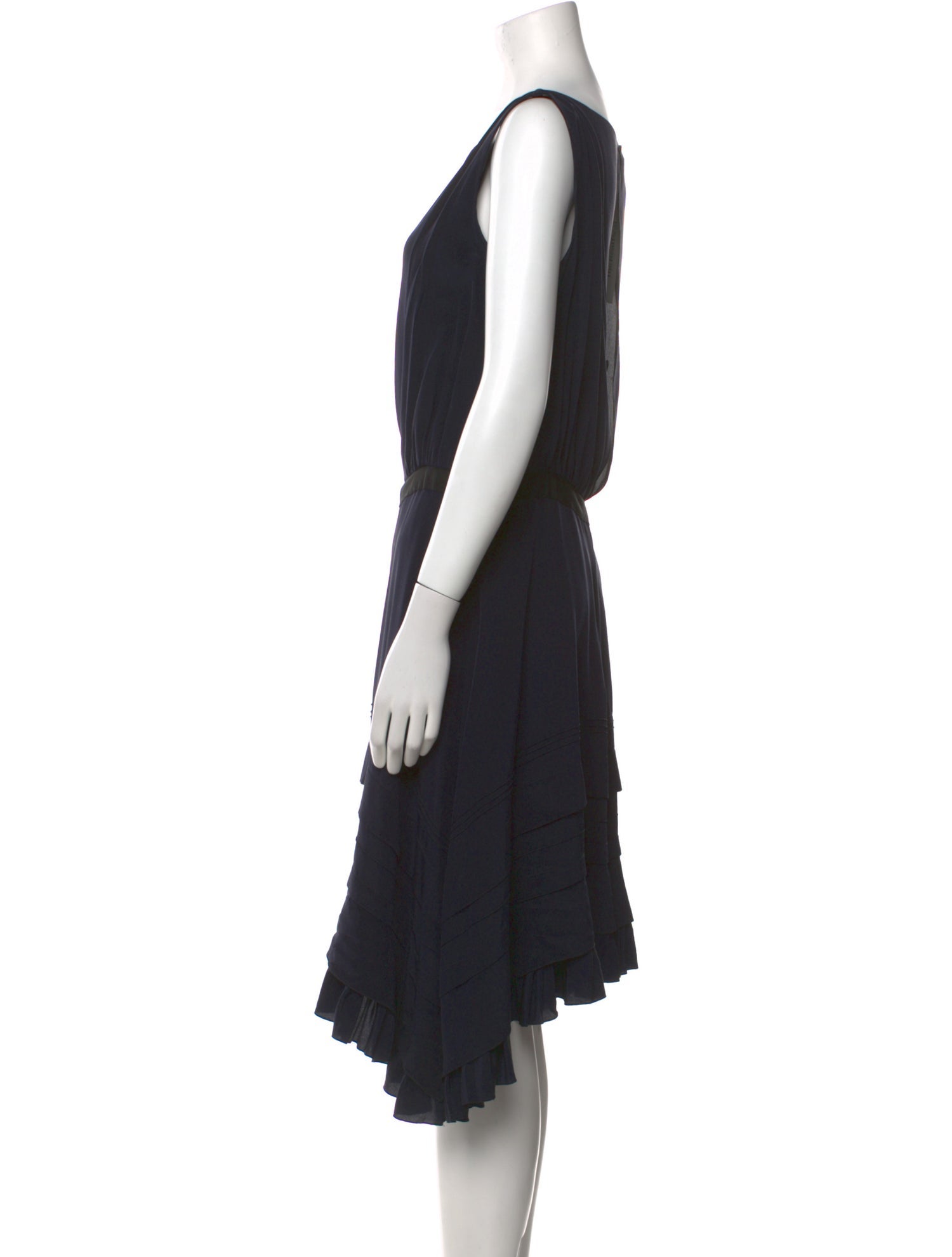 Oscar de la Renta Silk Midi Length Dress