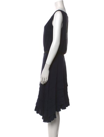 Oscar de la Renta Silk Midi Length Dress