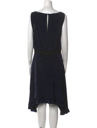 Oscar de la Renta Silk Midi Length Dress