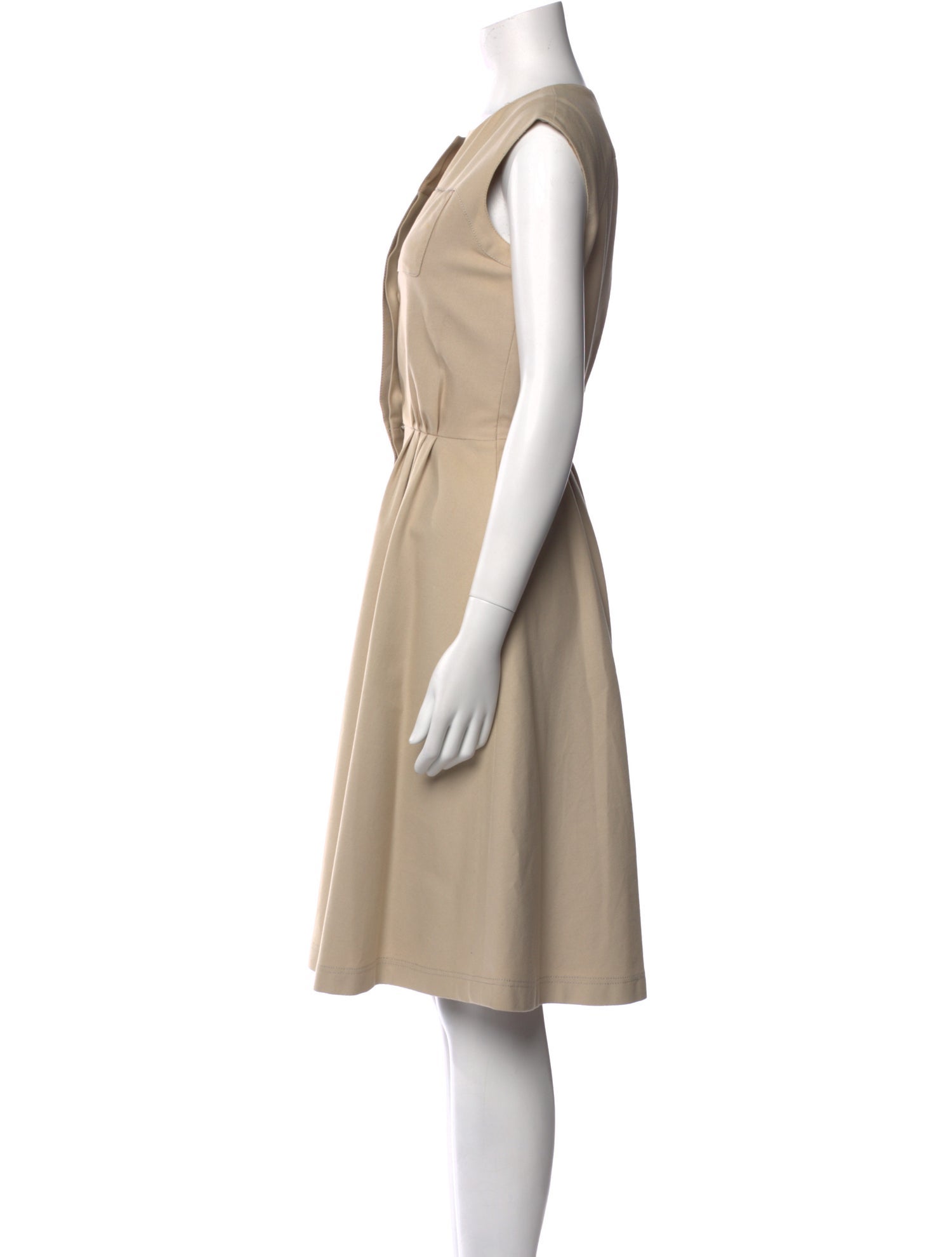 Oscar de la Renta Bateau Neckline Knee-Length Dress