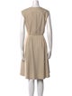 Oscar de la Renta Bateau Neckline Knee-Length Dress