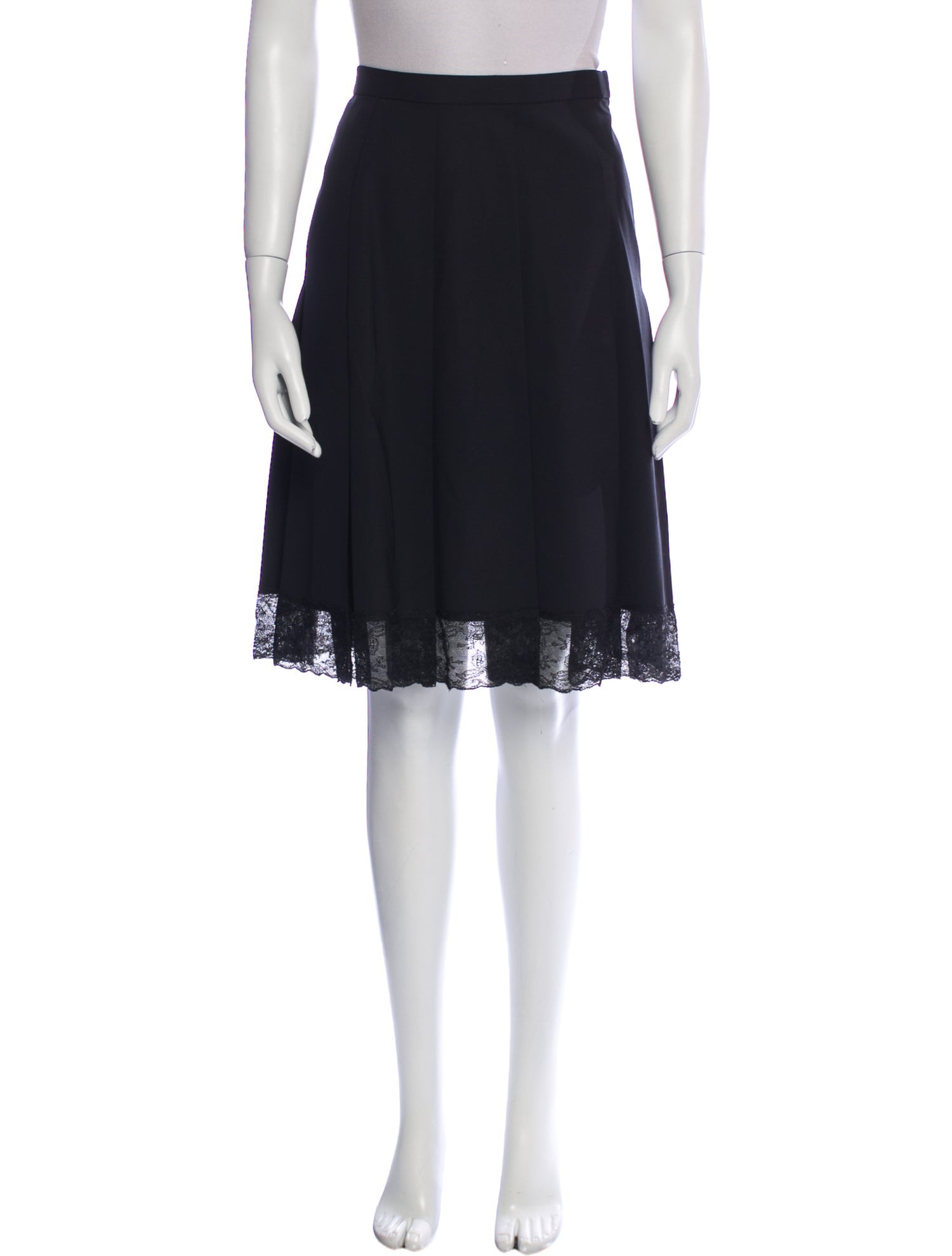 Oscar de la Renta Wool Knee-Length Skirt