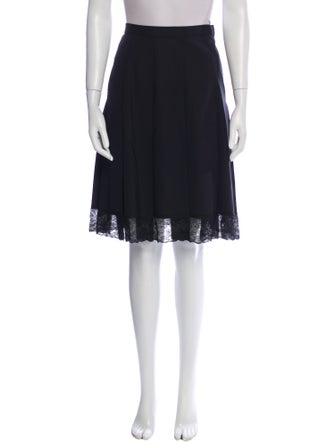 Oscar de la Renta Wool Knee-Length Skirt