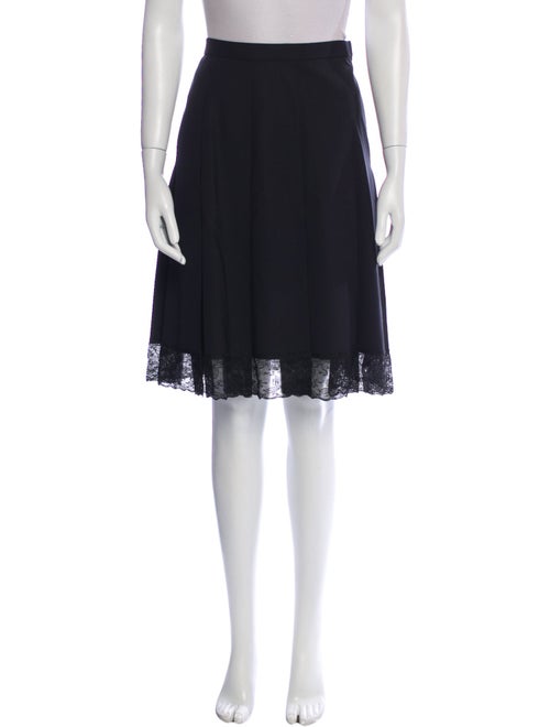 Oscar de la Renta Wool Knee-Length Skirt