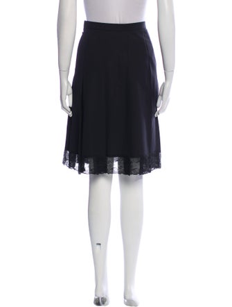 Oscar de la Renta Wool Knee-Length Skirt