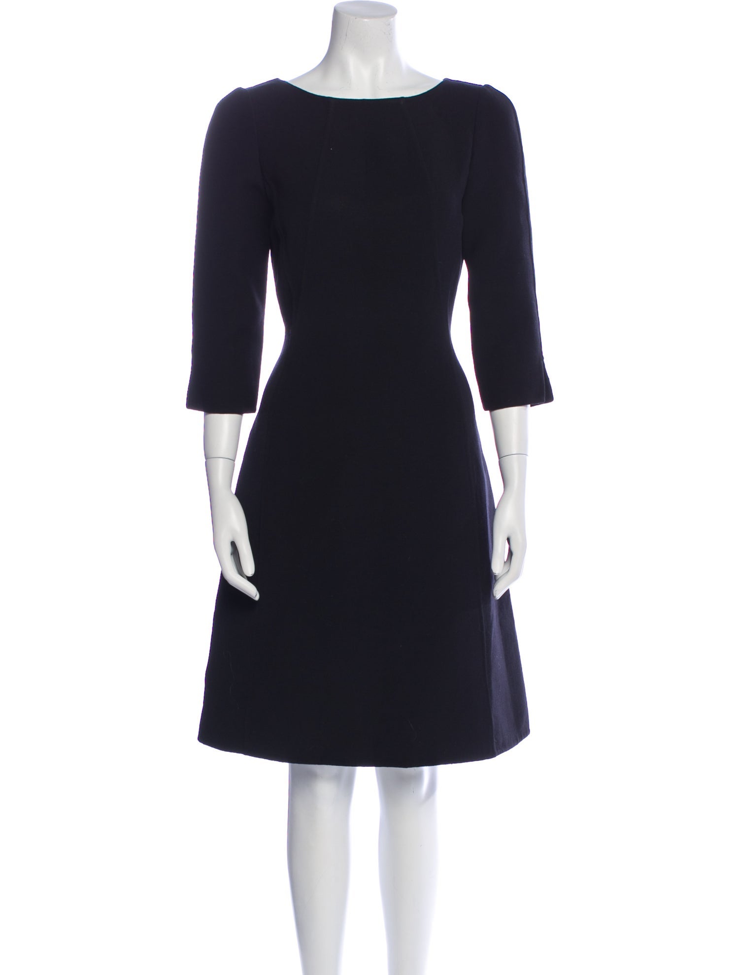 Oscar de la Renta Wool Knee-Length Dress