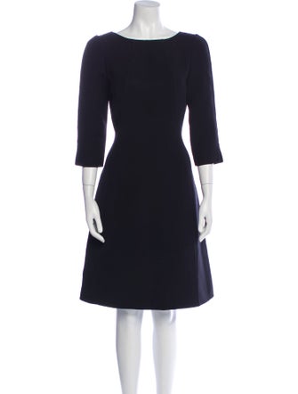 Oscar de la Renta Wool Knee-Length Dress