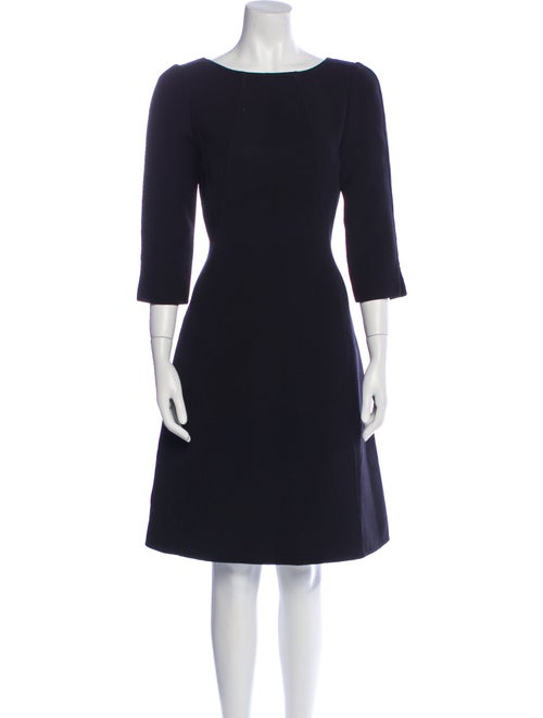 Oscar de la Renta Wool Knee-Length Dress