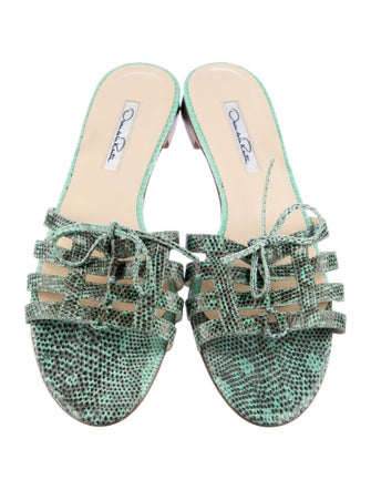 Oscar de la Renta Karung Animal Print Slides