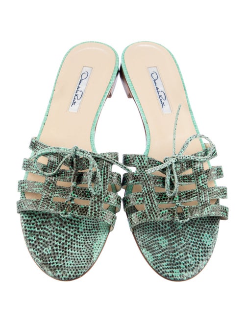 Oscar de la Renta Karung Animal Print Slides