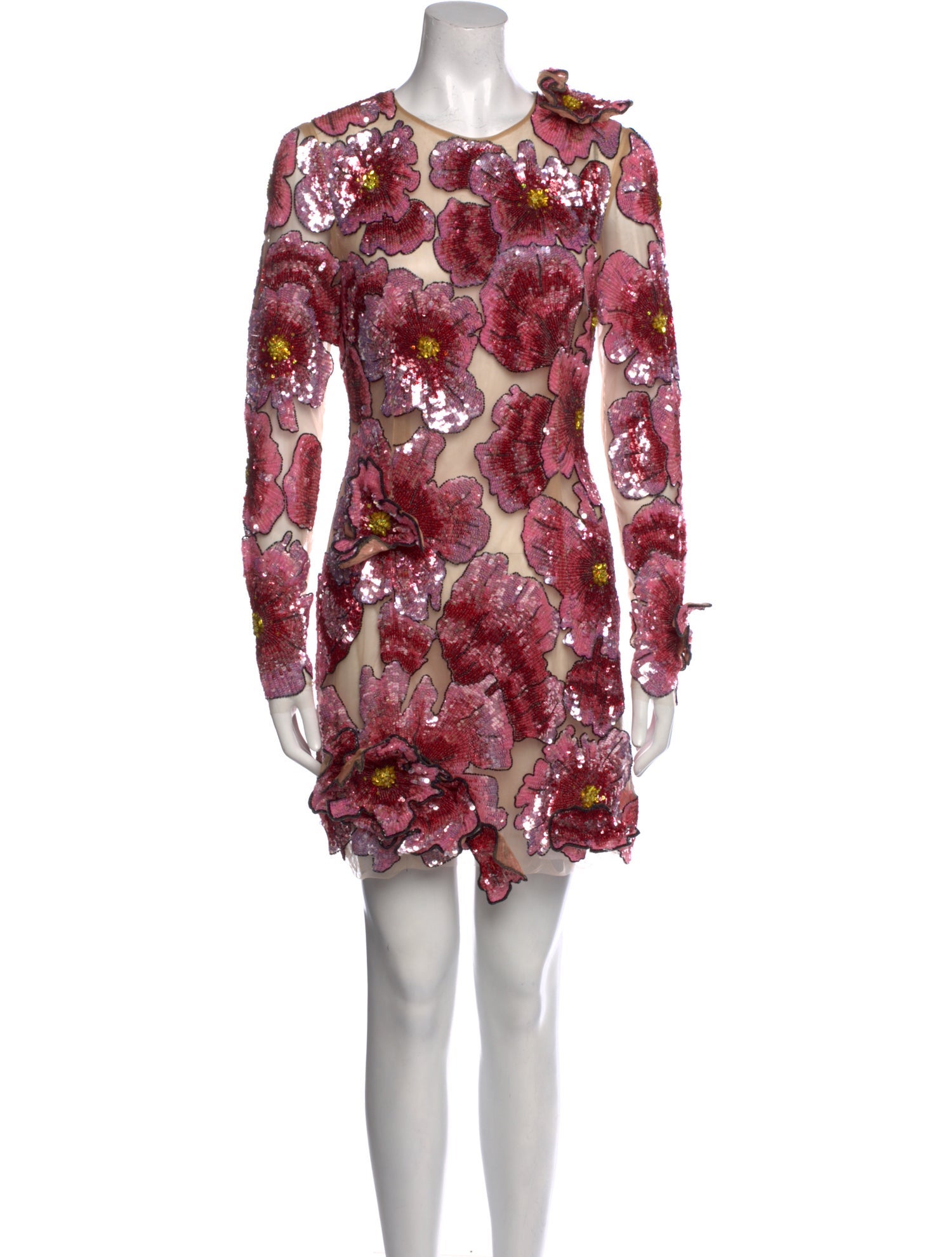 Oscar de la Renta Floral Print Mini Dress
