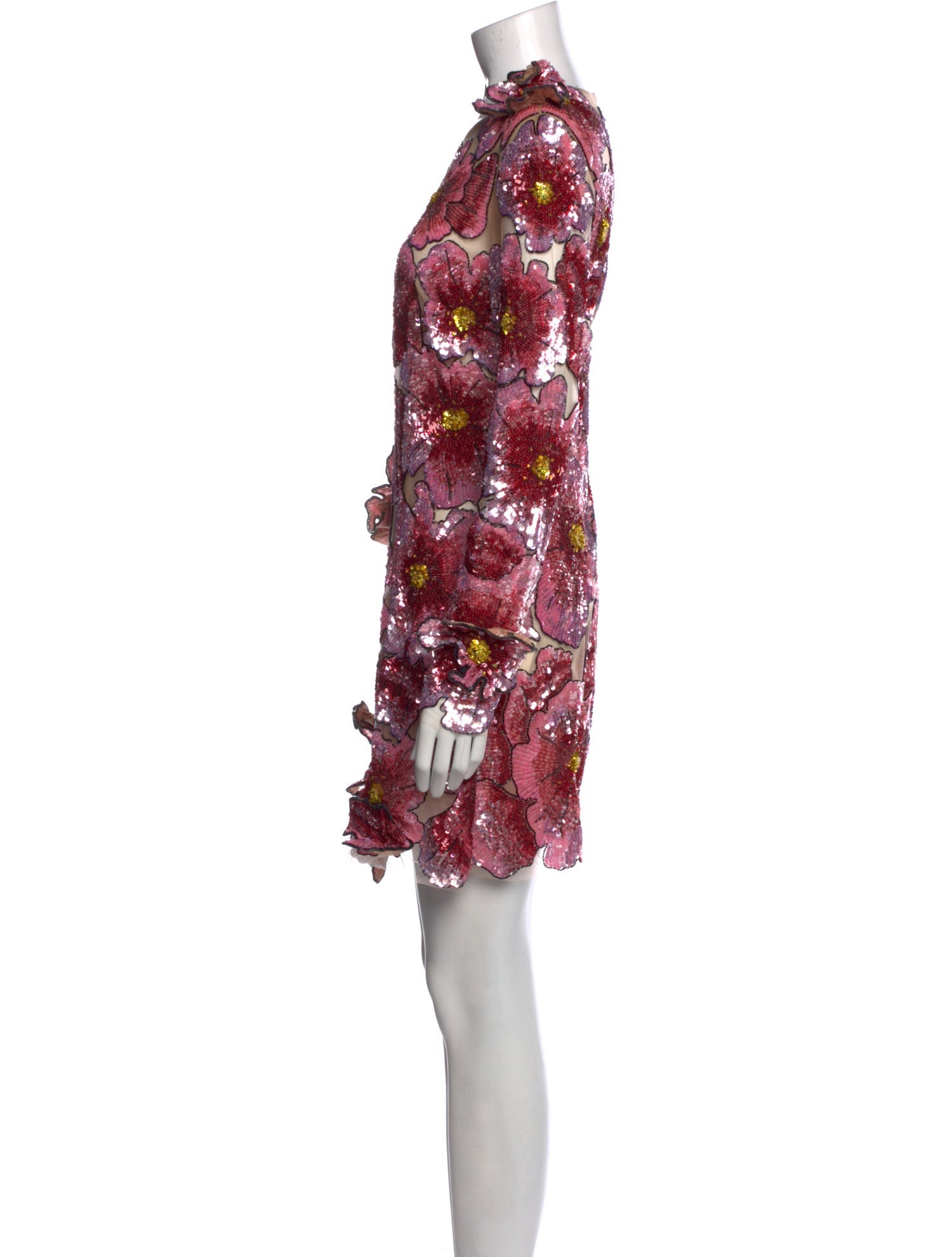 Oscar de la Renta Floral Print Mini Dress