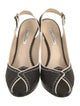 Oscar de la Renta Leather Slingback Pumps