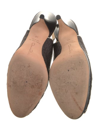 Oscar de la Renta Leather Slingback Pumps