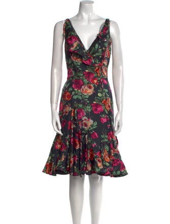 Oscar de la Renta 2010 Midi Length Dress